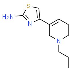 ChemSpider 2D Image | 4-(1-Propyl-1,2,5,6-tetrahydro-3-pyridinyl)-1,3-thiazol-2-amine | C11H17N3S