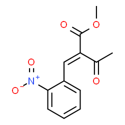 ChemSpider 2D Image | Methyl (2E)-2-(2-nitrobenzylidene)-3-oxobutanoate | C12H11NO5