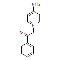 ChemSpider 2D Image | 4-Amino-1-(2-oxo-2-phenylethyl)pyridinium | C13H13N2O