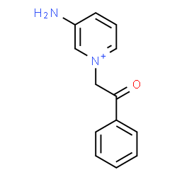 ChemSpider 2D Image | 3-Amino-1-(2-oxo-2-phenylethyl)pyridinium | C13H13N2O