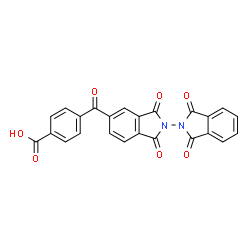 ChemSpider 2D Image | 4-[(1,1',3,3'-Tetraoxo-1,1',3,3'-tetrahydro-2,2'-biisoindol-5-yl)carbonyl]benzoic acid | C24H12N2O7