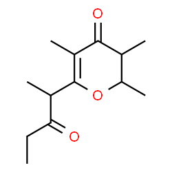 ChemSpider 2D Image | 2,3,5-Trimethyl-6-(3-oxo-2-pentanyl)-2,3-dihydro-4H-pyran-4-one | C13H20O3