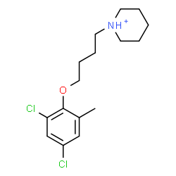 ChemSpider 2D Image | 1-[4-(2,4-Dichloro-6-methylphenoxy)butyl]piperidinium | C16H24Cl2NO