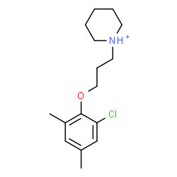 ChemSpider 2D Image | 1-[3-(2-Chloro-4,6-dimethylphenoxy)propyl]piperidinium | C16H25ClNO