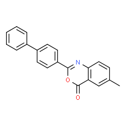 ChemSpider 2D Image | 2-(4-Biphenylyl)-6-methyl-4H-3,1-benzoxazin-4-one | C21H15NO2