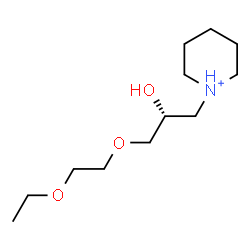 ChemSpider 2D Image | 1-[(2R)-3-(2-Ethoxyethoxy)-2-hydroxypropyl]piperidinium | C12H26NO3