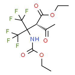 ChemSpider 2D Image | Ethyl (2S)-2-acetyl-3-[(ethoxycarbonyl)amino]-4,4,4-trifluoro-3-(trifluoromethyl)butanoate | C12H15F6NO5