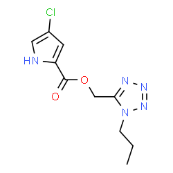 ChemSpider 2D Image | (1-Propyl-1H-tetrazol-5-yl)methyl 4-chloro-1H-pyrrole-2-carboxylate | C10H12ClN5O2