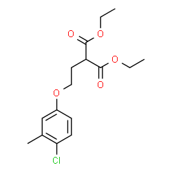 ChemSpider 2D Image | Diethyl [2-(4-chloro-3-methylphenoxy)ethyl]malonate | C16H21ClO5