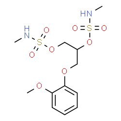 ChemSpider 2D Image | 3-(2-Methoxyphenoxy)-1,2-propanediyl bis(methylsulfamate) | C12H20N2O8S2