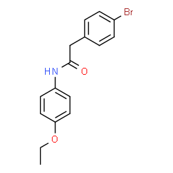 ChemSpider 2D Image | 2-(4-Bromophenyl)-N-(4-ethoxyphenyl)acetamide | C16H16BrNO2