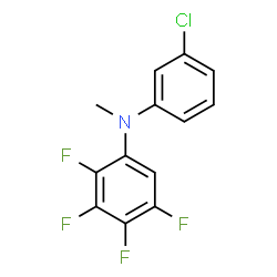 ChemSpider 2D Image | N-(3-Chlorophenyl)-2,3,4,5-tetrafluoro-N-methylaniline | C13H8ClF4N