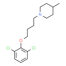 ChemSpider 2D Image | 1-[4-(2,6-Dichlorophenoxy)butyl]-4-methylpiperidine | C16H23Cl2NO