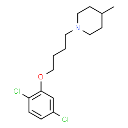 ChemSpider 2D Image | 1-[4-(2,5-Dichlorophenoxy)butyl]-4-methylpiperidine | C16H23Cl2NO