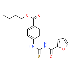 ChemSpider 2D Image | Butyl 4-[(2-furoylcarbamothioyl)amino]benzoate | C17H18N2O4S