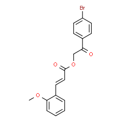 ChemSpider 2D Image | 2-(4-Bromophenyl)-2-oxoethyl (2E)-3-(2-methoxyphenyl)acrylate | C18H15BrO4