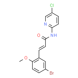 ChemSpider 2D Image | (2E)-3-(5-Bromo-2-methoxyphenyl)-N-(5-chloro-2-pyridinyl)acrylamide | C15H12BrClN2O2
