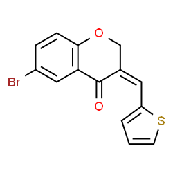 ChemSpider 2D Image | (3Z)-6-Bromo-3-(2-thienylmethylene)-2,3-dihydro-4H-chromen-4-one | C14H9BrO2S