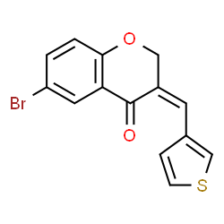 ChemSpider 2D Image | (3Z)-6-Bromo-3-(3-thienylmethylene)-2,3-dihydro-4H-chromen-4-one | C14H9BrO2S