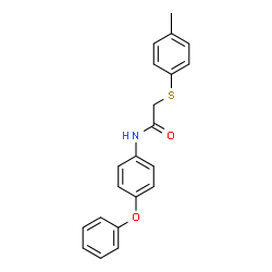 ChemSpider 2D Image | 2-[(4-Methylphenyl)sulfanyl]-N-(4-phenoxyphenyl)acetamide | C21H19NO2S