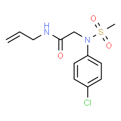 ChemSpider 2D Image | N-Allyl-N~2~-(4-chlorophenyl)-N~2~-(methylsulfonyl)glycinamide | C12H15ClN2O3S