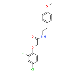 ChemSpider 2D Image | 2-(2,4-Dichlorophenoxy)-N-[2-(4-methoxyphenyl)ethyl]acetamide | C17H17Cl2NO3