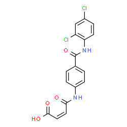 ChemSpider 2D Image | (2Z)-4-({4-[(2,4-Dichlorophenyl)carbamoyl]phenyl}amino)-4-oxo-2-butenoic acid | C17H12Cl2N2O4