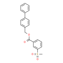 ChemSpider 2D Image | 4-Biphenylylmethyl 3-(methylsulfonyl)benzoate | C21H18O4S