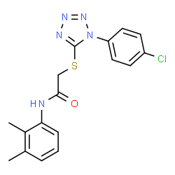 ChemSpider 2D Image | 2-{[1-(4-Chlorophenyl)-1H-tetrazol-5-yl]sulfanyl}-N-(2,3-dimethylphenyl)acetamide | C17H16ClN5OS
