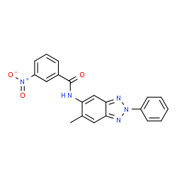 ChemSpider 2D Image | N-(6-Methyl-2-phenyl-2H-benzotriazol-5-yl)-3-nitrobenzamide | C20H15N5O3