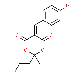 ChemSpider 2D Image | 5-(4-Bromobenzylidene)-2-butyl-2-methyl-1,3-dioxane-4,6-dione | C16H17BrO4