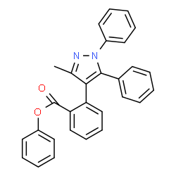 ChemSpider 2D Image | Phenyl 2-(3-methyl-1,5-diphenyl-1H-pyrazol-4-yl)benzoate | C29H22N2O2