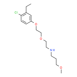 ChemSpider 2D Image | N-{2-[2-(4-Chloro-3-ethylphenoxy)ethoxy]ethyl}-3-methoxy-1-propanamine | C16H26ClNO3