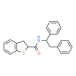 ChemSpider 2D Image | N-(1,2-Diphenylethyl)-2,3-dihydro-1-benzothiophene-2-carboxamide | C23H21NOS