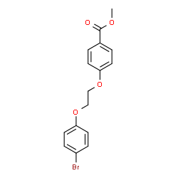 ChemSpider 2D Image | Methyl 4-[2-(4-bromophenoxy)ethoxy]benzoate | C16H15BrO4