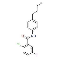 ChemSpider 2D Image | N-(4-Butylphenyl)-2-chloro-5-iodobenzamide | C17H17ClINO