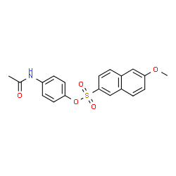 ChemSpider 2D Image | 4-Acetamidophenyl 6-methoxy-2-naphthalenesulfonate | C19H17NO5S