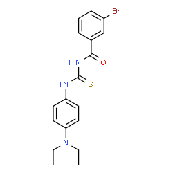 ChemSpider 2D Image | 3-Bromo-N-{[4-(diethylamino)phenyl]carbamothioyl}benzamide | C18H20BrN3OS