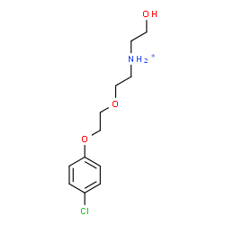 ChemSpider 2D Image | 2-[2-(4-Chlorophenoxy)ethoxy]-N-(2-hydroxyethyl)ethanaminium | C12H19ClNO3