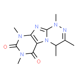 ChemSpider 2D Image | 1,3,4,7,9-Pentamethyl-1,4-dihydro[1,2,4]triazino[3,4-f]purine-6,8(7H,9H)-dione | C12H16N6O2