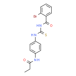 ChemSpider 2D Image | 2-Bromo-N-{[4-(propionylamino)phenyl]carbamothioyl}benzamide | C17H16BrN3O2S