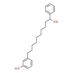 ChemSpider 2D Image | 3-(10-Hydroxy-10-phenyldecyl)phenol | C22H30O2