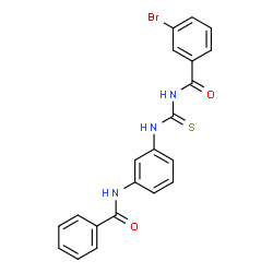 ChemSpider 2D Image | N-{[3-(Benzoylamino)phenyl]carbamothioyl}-3-bromobenzamide | C21H16BrN3O2S