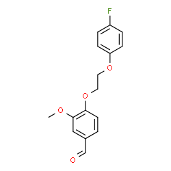 ChemSpider 2D Image | 4-[2-(4-Fluorophenoxy)ethoxy]-3-methoxybenzaldehyde | C16H15FO4