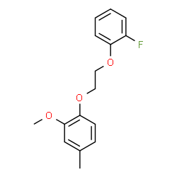 ChemSpider 2D Image | 1-[2-(2-Fluorophenoxy)ethoxy]-2-methoxy-4-methylbenzene | C16H17FO3
