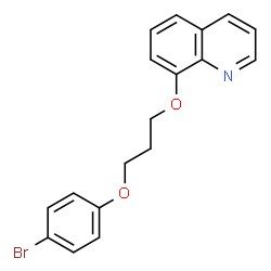ChemSpider 2D Image | 8-[3-(4-Bromophenoxy)propoxy]quinoline | C18H16BrNO2