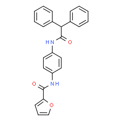 ChemSpider 2D Image | N-{4-[(Diphenylacetyl)amino]phenyl}-2-furamide | C25H20N2O3