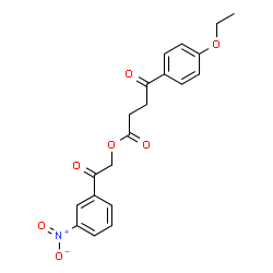 ChemSpider 2D Image | 2-(3-Nitrophenyl)-2-oxoethyl 4-(4-ethoxyphenyl)-4-oxobutanoate | C20H19NO7