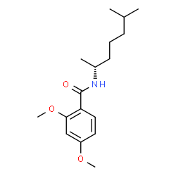 ChemSpider 2D Image | 2,4-Dimethoxy-N-[(2R)-6-methyl-2-heptanyl]benzamide | C17H27NO3