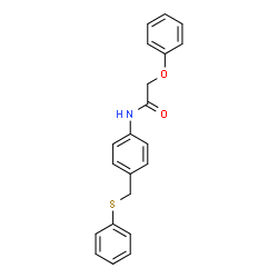 ChemSpider 2D Image | 2-Phenoxy-N-{4-[(phenylsulfanyl)methyl]phenyl}acetamide | C21H19NO2S